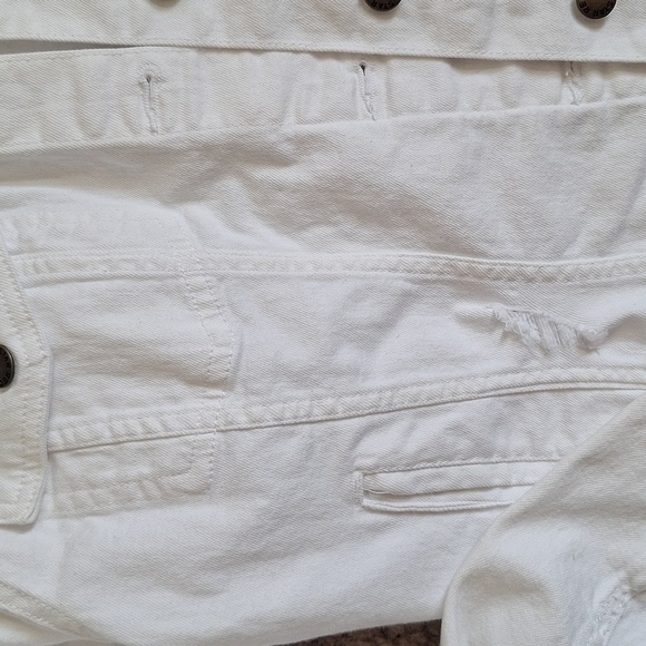 Red Star White Denim Jacket Size Large - Picture 4 of 11